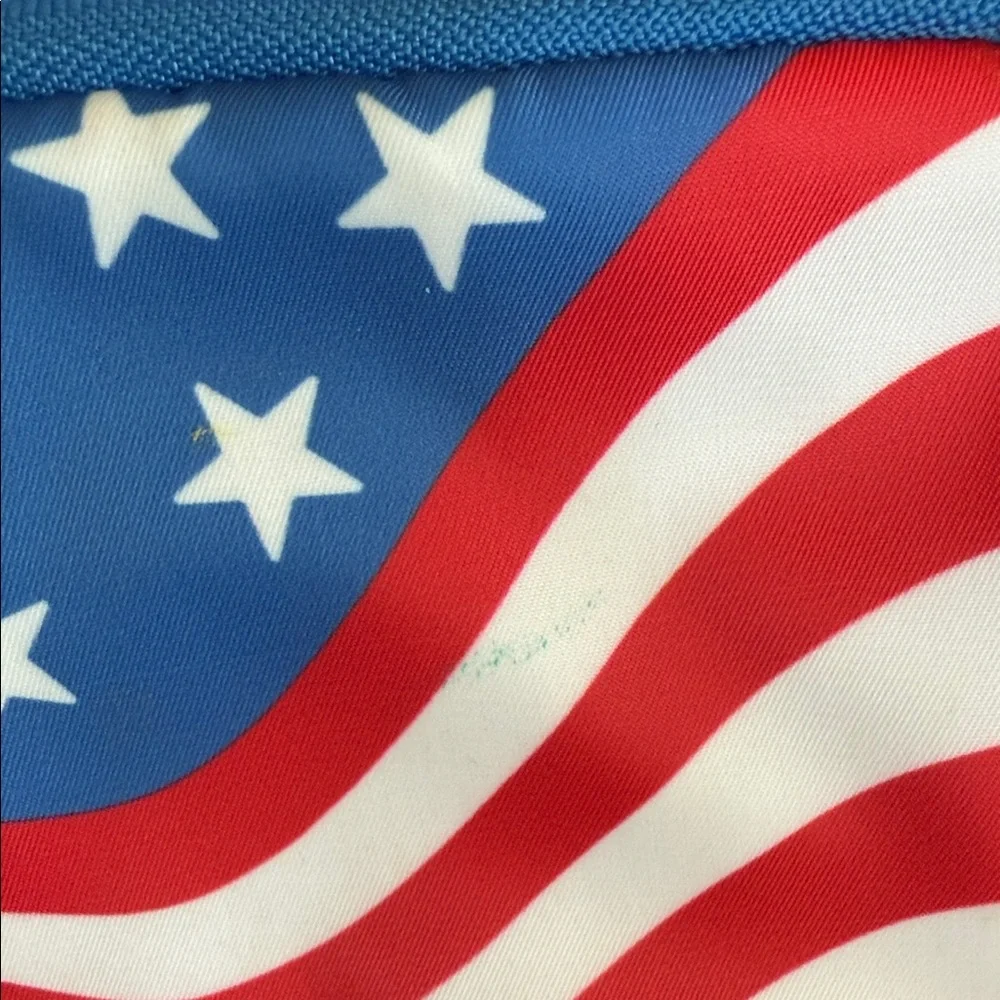 American Flag Fanny Pack with Red Strap